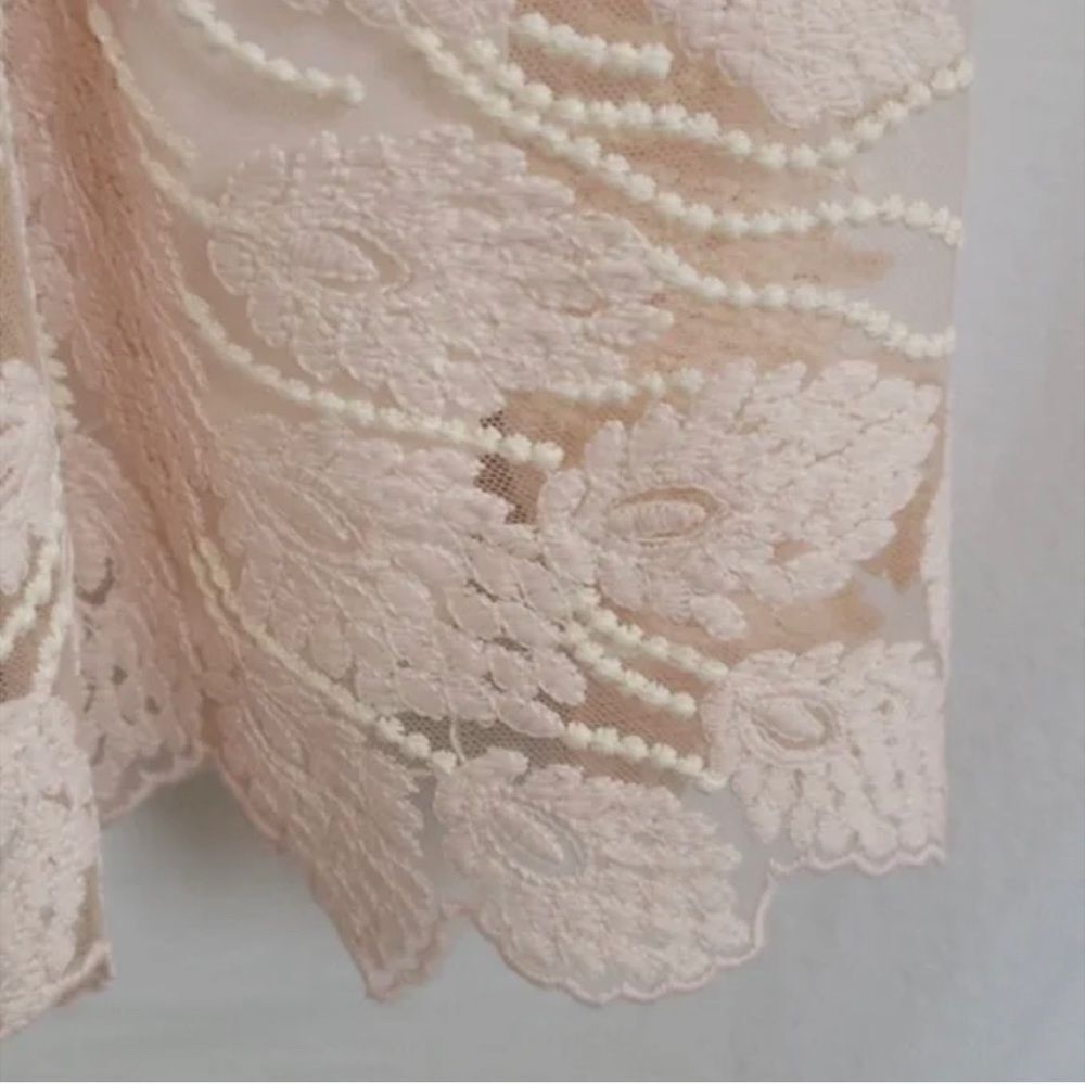 Nanette Lepore Bella Donna embroidery illusion neckline Balletcore minidress - Picture 14 of 16